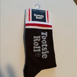 Tootsie Roll Black and White Socks